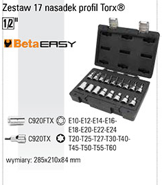 Znalezione obrazy dla zapytania zestaw 17 nasadek prodil torx