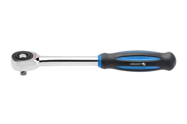 Grzechotka Hogert HT1R374 z obrotową rękojeścią 1/4"  60 zębów  CrMo