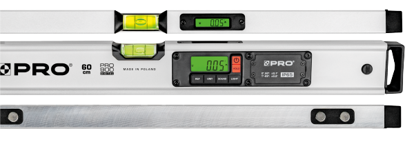 Poziomnica elektroniczna PRO PRO900 IP65 z magnesami 80cm z pokrowcem