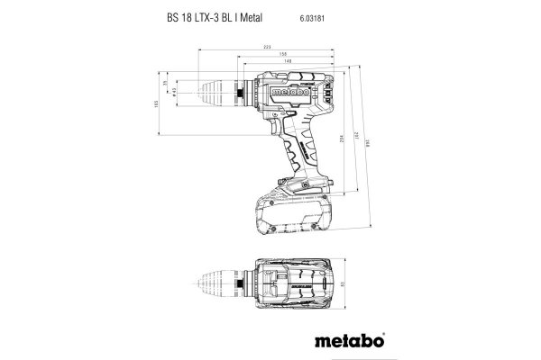 Wiertarko wkrętarka Metabo BS 18 LTX-3 BL I METAL 603181840