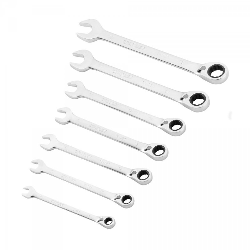 Zestaw kluczy płasko-oczkowych STANLEY FATMAX z grzechotką i