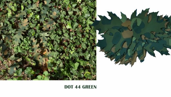 Zestaw 50 szt liści do wypełnień ghillie DOT 44 GREEN K
