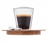 Clap Design CIRCLE Szklanka Termiczna z Drewnianym Spodkiem i Magnetyczną Łyżeczką / Zestaw do Kawy Espresso 80 ml