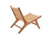 Villa Collection LOUNGE Fotel z Drewna Tekowego z Siedziskiem z Plecionego Rattanu
