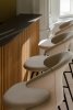 Umage TIME FLIES Hoker - Tapicerowane Krzesło Barowe na Czarnych Nogach 102 cm / Brązowoszare