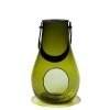 Holmegaard DESIGN WITH LIGHT Lampion - Świecznik 25 cm Zielony / Oliwkowy