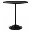 Aytm SOLUS Stół Okrągły z Marmurową Podstawą 70 cm Czarny