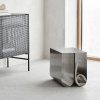 Kristina dam studio CURVED Stalowy Stolik Pomocniczy - Boczny / Srebrny