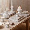 Lyngby Porcelain TURA Świecznik 8 cm / Biały