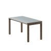 Muuto COUPLE Stolik Kawowy z Ceramicznym Blatem 84x40 cm / Ciemny Dąb - Blat Gładki Niebieski Pale Blue