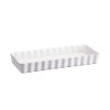 Emile Henry NATURAL CHIC Ceramiczna Forma do Tarty 36 cm Prostokątna - Biała