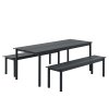 Muuto LINEAR Ogrodowy Stół Stalowy 200 x 80 cm Szary