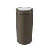 Stelton TO GO CLICK Stalowy Kubek Termiczny 400 ml Khaki / Soft Bark