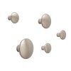 Muuto DOTS Wieszak Metalowy - Zestaw 5 Metalowych Wieszaków / Taupe