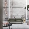 Muuto OUTLINE Sofa 3-Osobowa - Brązowa Skóra / Czarne Nogi