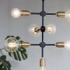 House Doctor MOLECULAR Lampa Sufitowa - Wisząca / Czarna - Złota