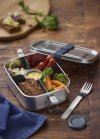 Holm TO GO Stalowy Lunchbox z Widelcem / Srebrny