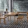 Muuto LINEAR Zestaw Mebli Ogrodowych - Stół 140 cm + 2 Ławki - Biały