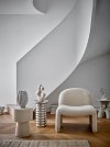 Bloomingville NEEL Fotel w Tkaninie Bouclé / Kremowy