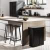 Simplehuman LINER POCKET RECYCLER Sensorowy Kosz na Śmieci 58 l Dwukomorowy Automatycznie Otwierany z Czujnikiem Głosu / Czarny