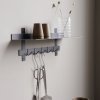 House Doctor TAG Wieszak Ścienny z Półką 80 cm / Czarny
