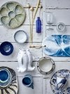 Bloomingville AIDEN Ceramiczna Deska do Krojenia i Serwowania Przekąsek / Niebieska