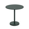 Muuto LINEAR Okrągły Ogrodowy Stolik Kawowy 70 cm / Ciemnozielony