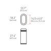 simplehuman OPEN SLIM Kosz na Śmieci 50 l Otwarty