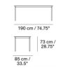 Muuto BASE Stół 190x85 cm Biały - Blat Laminat