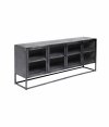 Muubs BOSTON Metalowa Komoda Przeszklona 180 cm / Czarna