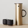 Stelton EM77 Termos Stołowy - Dzbanek Termiczny 1 l Stalowy - Złoty / Szczotkowany Mosiądz