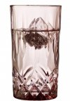 Lyngby Glass SORRENTO Kolorowe Wysokie Szklanki Long Drink 380 ml 4 Szt. / Różowe