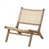 Bloomingville KEILA Fotel Lounge / Drewno Tekowe i Rattan