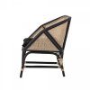 Bloomingville LOUE Fotel Lounge / Czarny Rattan