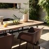 Muuto 70/70 Stół Ogrodowy 225x90 cm Blat z Drewna Sapelli / Rama Szara