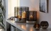 Philippi LUNA Świecznik Tealight 13 cm Czarny / Srebrny