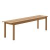 Muuto LINEAR Ławka Ogrodowa / Stalowa 170 cm Pomarańczowa