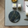 House Doctor MARBLE Okrągły Talerz Marmurowy 2 Szt. Zielony