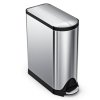 simplehuman BUTTERFLY Motylkowy Kosz Pedałowy 45 l Stal FPP / Srebrny