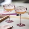 Lyngby Glass VIENNA Kieliszki do Szampana / Koktajlowe 350 ml 4 Szt. / Różowe