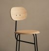 Audo AFTEROOM PLUS Hoker - Krzesło Barowe 107 cm / Czarny - Siedzisko i Oparcie - Ciemny Dąb