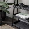 House Doctor ORGA Regał 81 cm - Organizer Rattanowy - Czarny