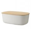 RIG-TIG by Stelton BOX-IT Chlebak - Pojemnik na Chleb z Deską Bambusową - Jasnoszary