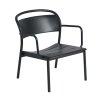 Muuto LINEAR OUTDOOR Stalowy Fotel Ogrodowy Lounge - Zewnętrzny / Czarny