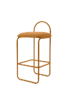 Aytm ANGUI Krzesło Barowe 82,5 cm - Hoker / Pomarańczowy AMBER BOUCLÉ