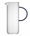Lyngby Glass TORINO Dzbanek do Wody 1,1 l Bezbarwny / Uchwyt Niebieski