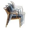 Muuto LINEAR OUTDOOR Stalowy Fotel Ogrodowy Lounge - Zewnętrzny / Pomarańczowy