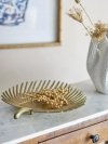 Bloomingville LILLE Metalowa Taca Dekoracyjna 33 cm - Liść  / Odcień Mosiądzu