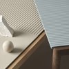 Muuto COUPLE Stolik Kawowy z Ceramicznym Blatem 84x40 cm / Ciemny Dąb - Blat Wavy Niebieski Pale Blue