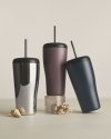 Georg Jensen SKY Kubek Termiczny ze Słomką 400 ml / Różowy